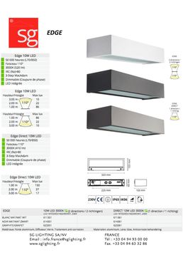 Eclairage LED bidirectionnel ou descendant pour façades extérieures | EDGE