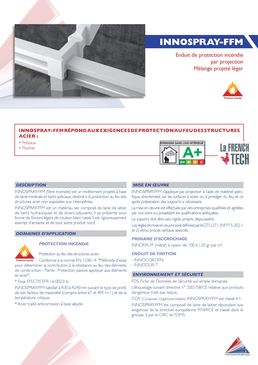 Enduit de protection incendie par projection pour planchers, charpentes et structures métalliques | INNOSPRAY-FFM