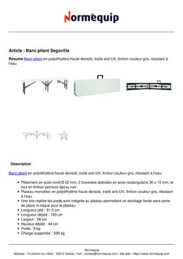 Banc pliant Segovilla