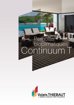 Pergola bioclimatique Continuum T à lames plates | Pergola bioclimatique Continuum T