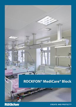 Rockfon® MediCare® Block | Plafond acoustique en laine de minérale pour salles propres