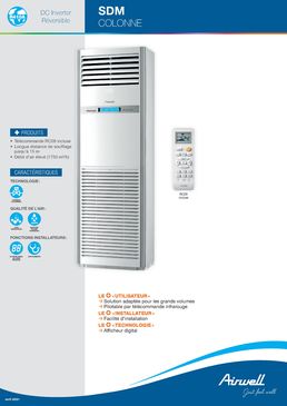 Colonne DC Inverter réversible avec télécommande RC09 incluse | SDM 