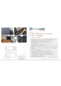 Bâtiments modulaires d’occasion de 118 m² pour vestiaires et sanitaires | Cougnaud OC357 à 0364