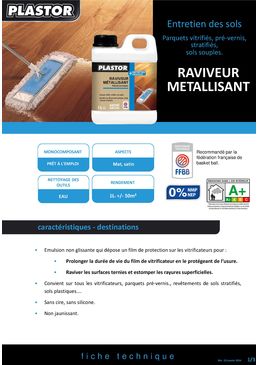 Raviveur métallisant pour film du vitrificateur et surfaces | PLASTOR