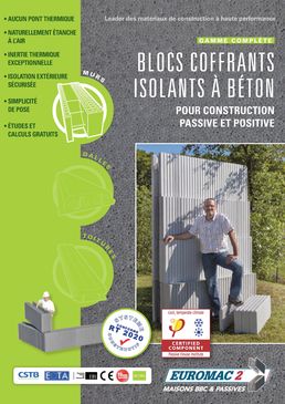 Bloc coffrant isolant en PSE | Coef R jusqu'à 8,70  | RE2020 | EUROMAC2 | MadeInFrance