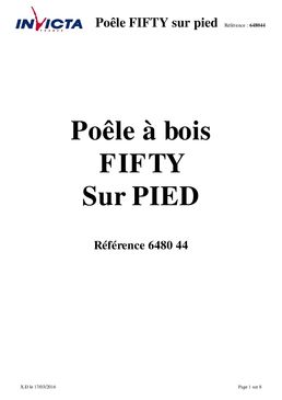 Poêle à bois en fonte 10 kW sur pied avec post combustion | Fifty sur pied 6480-44