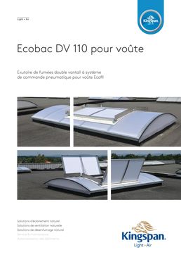 Exutoire de fumées pour voûte filante | ECOBAC DV 110 