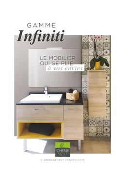 Meuble vasque de salle de bain 1 tiroir et niche | Infiniti 1 tiroir