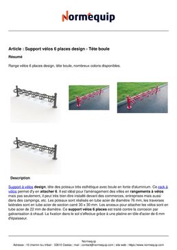 Support vélos 6 places design - Tête boule