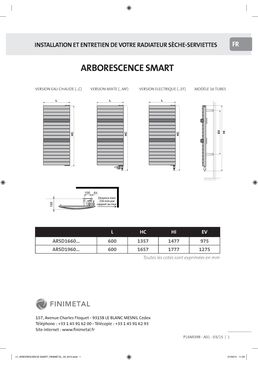 Sèche-serviettes en acier à tubes plats | Arborescence Smart