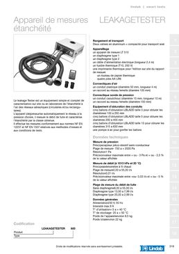 Appareil de mesures d'étanchéité à l'air pour réseaux aérauliques | Leakage Tester LT600