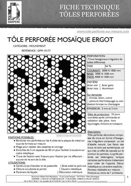 Tôle perforée décorative | Mosaïque Ergot