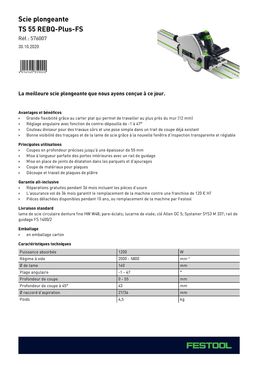 Scie plongeante | TS 55 REBQ-Plus-FS