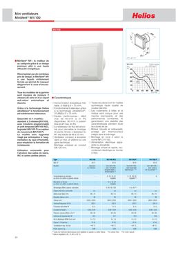 Ventilateur de salle de bain avec redresseur de flux amovible | M1 150