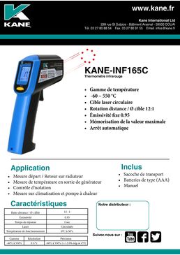 Thermomètre infrarouge à affichage numérique | INF165C