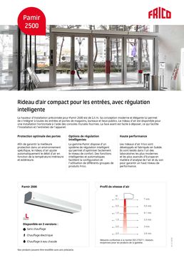 Rideau d'air compact pour les entrées, avec régulation intelligente | Pamir 2500