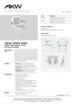 Siège rembourré en U large avec dossier et accoudoirs | Série 4000 - 04250P 