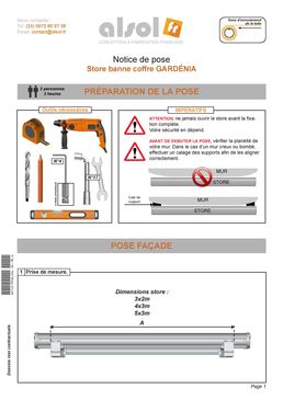 Store banne semi-coffre gardénia | SC-GARDENIA-9010