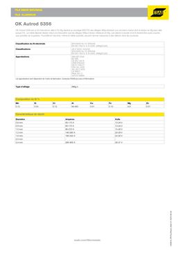 Fils de soudage alu | OK Autrod 5356