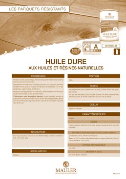 Huile incolore pour la protection et l'entretien des parquets | Huile Dure Naturelle