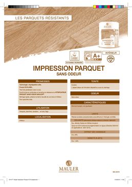 Impression incolore et sans odeur pour parquet | Impression Parquet Sans Odeur