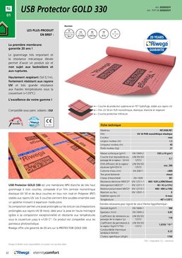 Membranes de toiture pare-pluie HPV | USB Protector GOLD 330