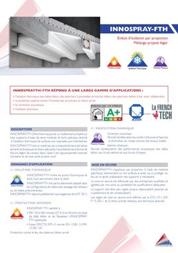 Enduit d'isolation thermique et acoustique par projection | INNOSPRAY-FTH