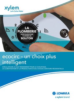 Circulateurs à haut rendement pour chauffage, climatisation et production d’ECS résidentielle | ECOCIRC +