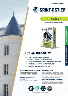 TRADÉCO® - HL 3,5 - Chaux blanche formulée  – sac de 25 kg