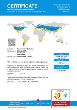 Intercalaire coloré pour vitrage isolant | Swisspacer Advance