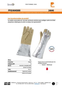 Gants de protection croûte de cuir | 24045 00