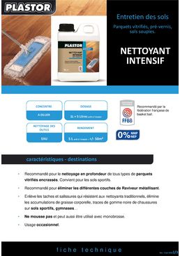 Nettoyant intensif pour parquets | PLASTOR	