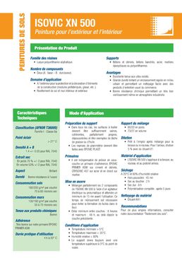 Peinture polyuréthanne pour sols et murs intérieurs ou extérieurs | Isovic XN 500