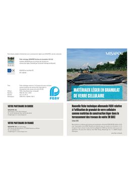 Remblai allégé pour la construction routière et le génie civil | MISAPOR 