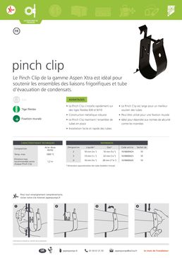 Pinch Clip pour le soutien des liaisons frigorifiques | B6561/10 B6562/10 B6563/10