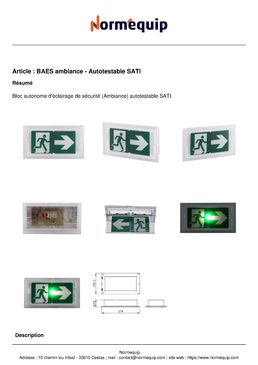 BAES ambiance - Autotestable SATI