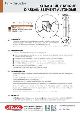 Extracteur statique pour fosses toutes eaux | Extracteur statique