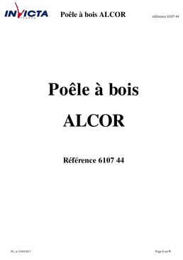 Poêle à bois 6 kW compatible RT2012 à post combustion intégrée | Alcor 6107-44