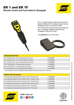 Pédale de commande | ER1F