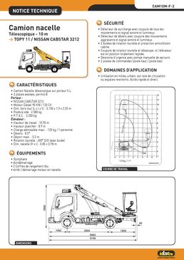 Camion nacelle télescopique de 10 m de hauteur | CAM10M