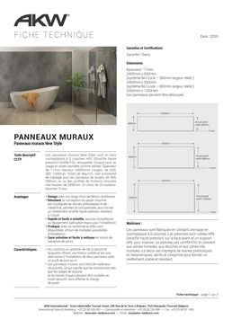 Panneau mural pour espace humide ou sec | New Style - 27722TFM