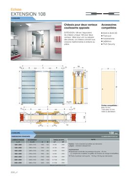 Extension | Châssis pour porte coulissante à galandage deux vantaux