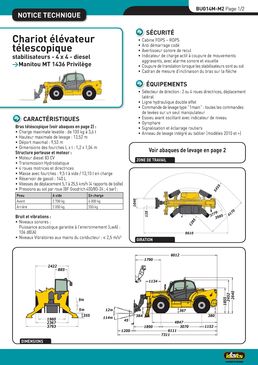 Chariot élévateur télescopique | BUG14M