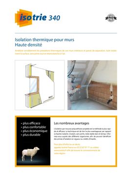 Isolation thermique haute densité pour murs | Isotrie 340