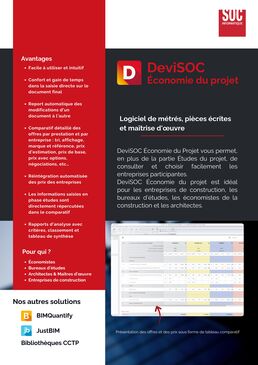 Logiciel pour économistes de la construction | DeviSOC Économie du Projet 