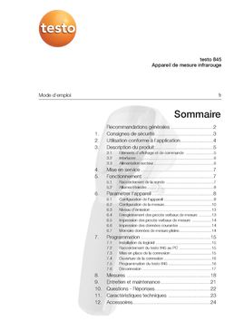 Thermomètre infrarouge de précision avec mémoire | Testo 845