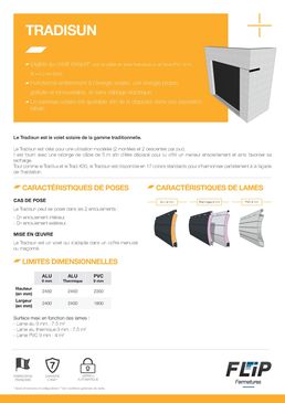 Volet roulant à énergie solaire à lames alu, alu thermique ou PVC | Tradisun