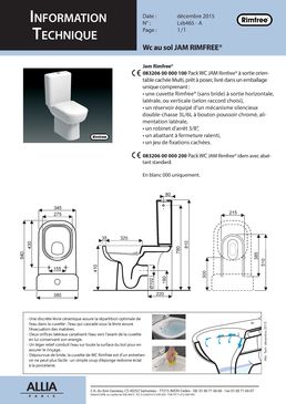 WC sur pied sans bride  | Jam Rimfree