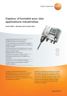 Transmetteur d'humidité pour atmosphères exigeantes | Testo 6681