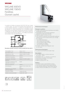 Fenêtre et porte-fenêtre très haute performance thermique à ouvrant visible ou caché | Wicline 65evo